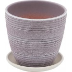 Горшок керамический с поддоном Халва-Л Крокус №2 d=15см 1,4л, сиреневый, Арт. КС-К2-200-54л Горшок керамический с поддоном Халва-Л Крокус №2 d=15см 1,4л, сиреневый, Арт. КС-К2-200-54л