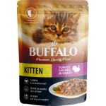 Корм влажный для котят MR.BUFFALO Kitten Индейка на пару в соусе, 85г Корм влажный для котят MR.BUFFALO Kitten Индейка на пару в соусе, 85г