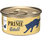Корм консервированный для кошек PRIME Паштет Курица, 75г Корм консервированный для кошек PRIME Паштет Курица, 75г