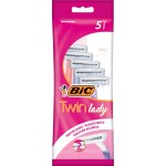 Бритвы одноразовая женская BIC Twin Lady 2 лезвия, 5шт Бритвы одноразовая женская BIC Twin Lady 2 лезвия, 5шт