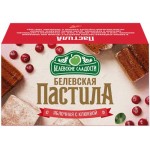 Пастила БЕЛЕВСКИЕ СЛАДОСТИ Яблочная с клюквой, 100г Пастила БЕЛЕВСКИЕ СЛАДОСТИ Яблочная с клюквой, 100г