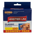 Лейкопластырь бактерицидный MASTER UNI Classic 72х9мм, 100шт Лейкопластырь бактерицидный MASTER UNI Classic 72х9мм, 100шт