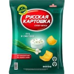 Чипсы Русская картошка картофель со вкусом лука и сметаны 200г