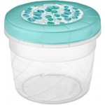 Банка Бытпласт с завинчивающейся крышкой с декором 800мл Банка Бытпласт с завинчивающейся крышкой с декором 800мл