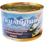 Скумбрия Рыбное меню с овощным гарниром в томатном соусе 250г Скумбрия Рыбное меню с овощным гарниром в томатном соусе 250г