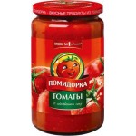 Томаты Помидорка неочищенные в томатном соке 680г Томаты Помидорка неочищенные в томатном соке 680г