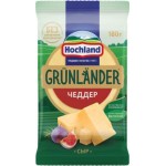 Сыр Grunlander от Hochland Чеддер полутвердый 50% 180г Сыр Grunlander от Hochland Чеддер полутвердый 50% 180г