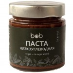 Паста Bob низкоуглеводная шоколадно-фундучная ореховая с добавлением какао, 200г Паста Bob низкоуглеводная шоколадно-фундучная ореховая с добавлением какао, 200г