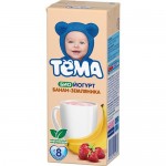 Биойогурт питьевой Тема банан земляника для детей с 8 месяцев 2,8% 210г Биойогурт питьевой Тема банан земляника для детей с 8 месяцев 2,8% 210г