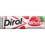 Dirol White - Жевательная резинка без сахара со вкусом клубники, 13.6г Dirol White - Жевательная резинка без сахара со вкусом клубники, 13.6г