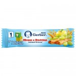 Батончик Gerber Яблоко и Виноград злаковый для детского питания 25г Батончик Gerber Яблоко и Виноград злаковый для детского питания 25г